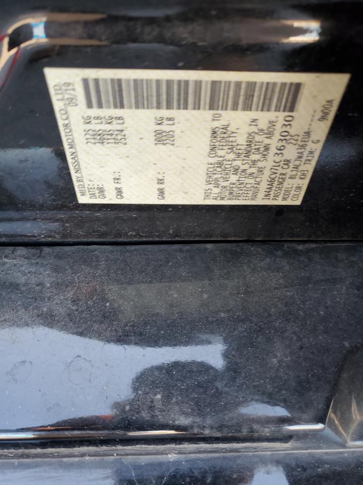 2020 Nissan Maxima Sv VIN: 1N4AA6CV7LC363030 Lot: 80668095