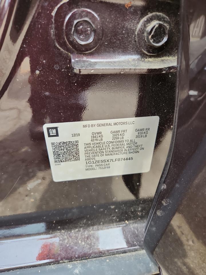 2020 Chevrolet Malibu Premier VIN: 1G1ZE5SX7LF074445 Lot: 81328795