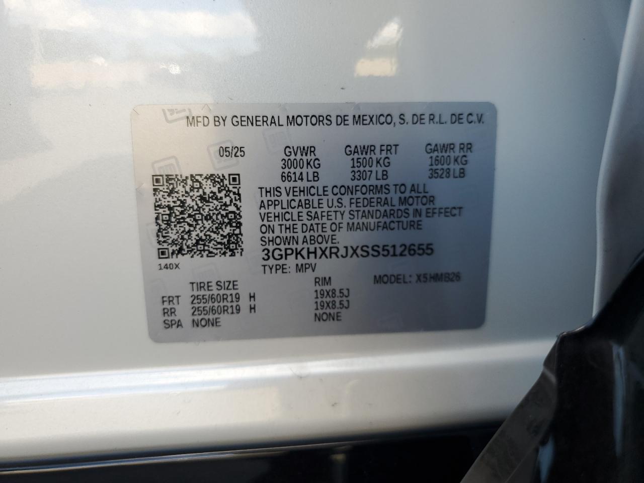 2025 Honda Prologue Tour VIN: 3GPKHXRJXSS512655 Lot: 70991665