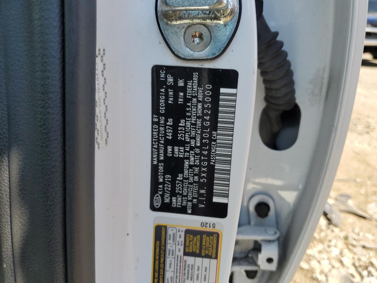 2020 Kia Optima Lx VIN: 5XXGT4L30LG425000 Lot: 70700625