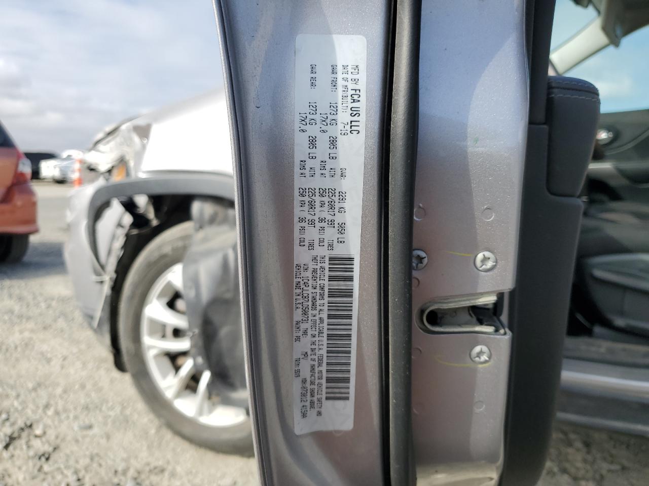 2020 Jeep Cherokee Latitude VIN: 1C4PJLCB7LD500731 Lot: 72087005