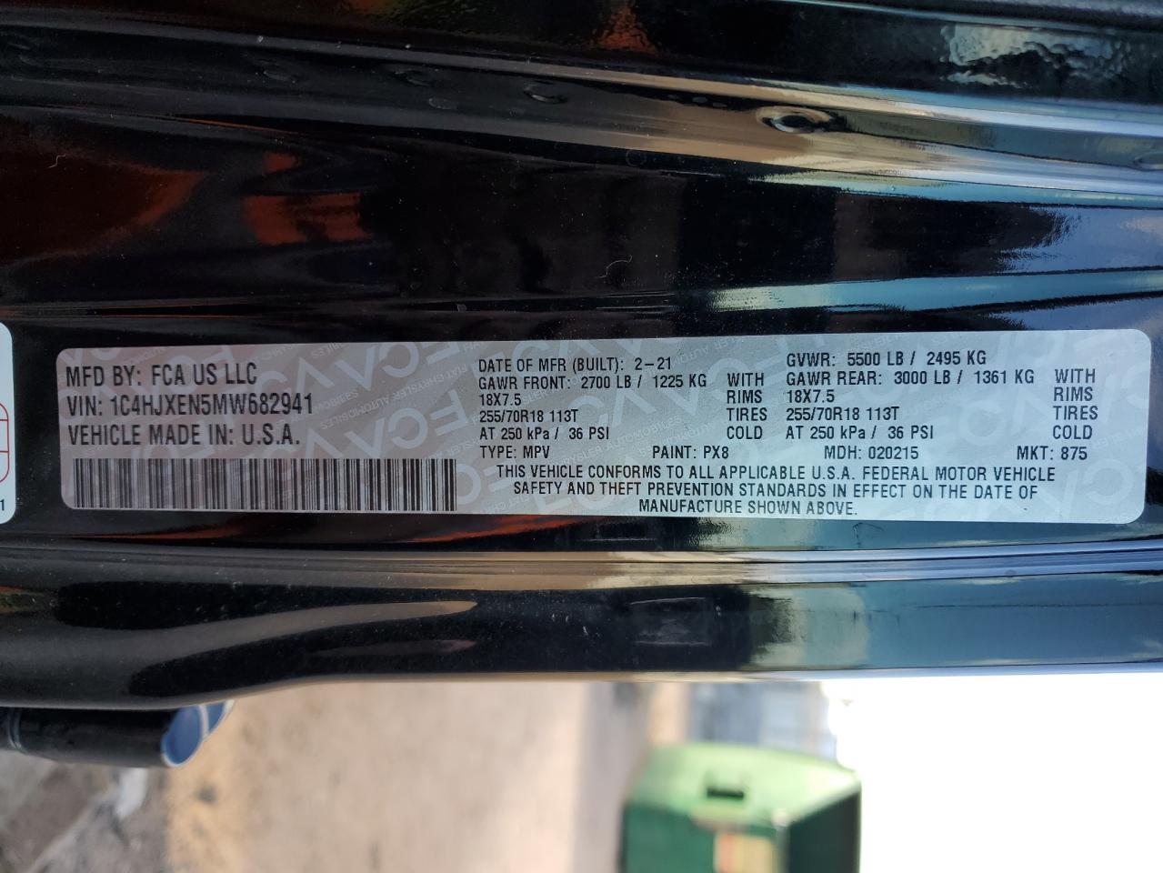 2021 Jeep Wrangler Unlimited Sahara VIN: 1C4HJXEN5MW682941 Lot: 84399445