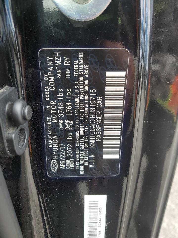 2017 Hyundai Veloster VIN: KMHTC6AD2HU319716 Lot: 82057405