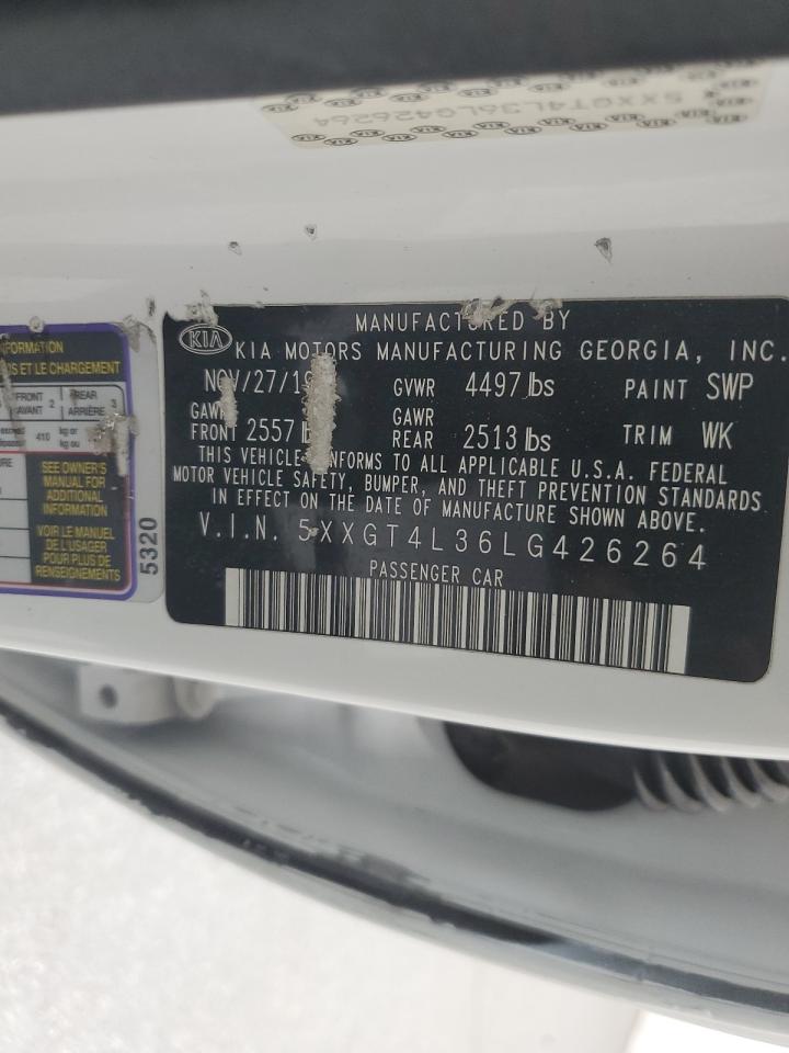 2020 Kia Optima Lx VIN: 5XXGT4L36LG426264 Lot: 84394915