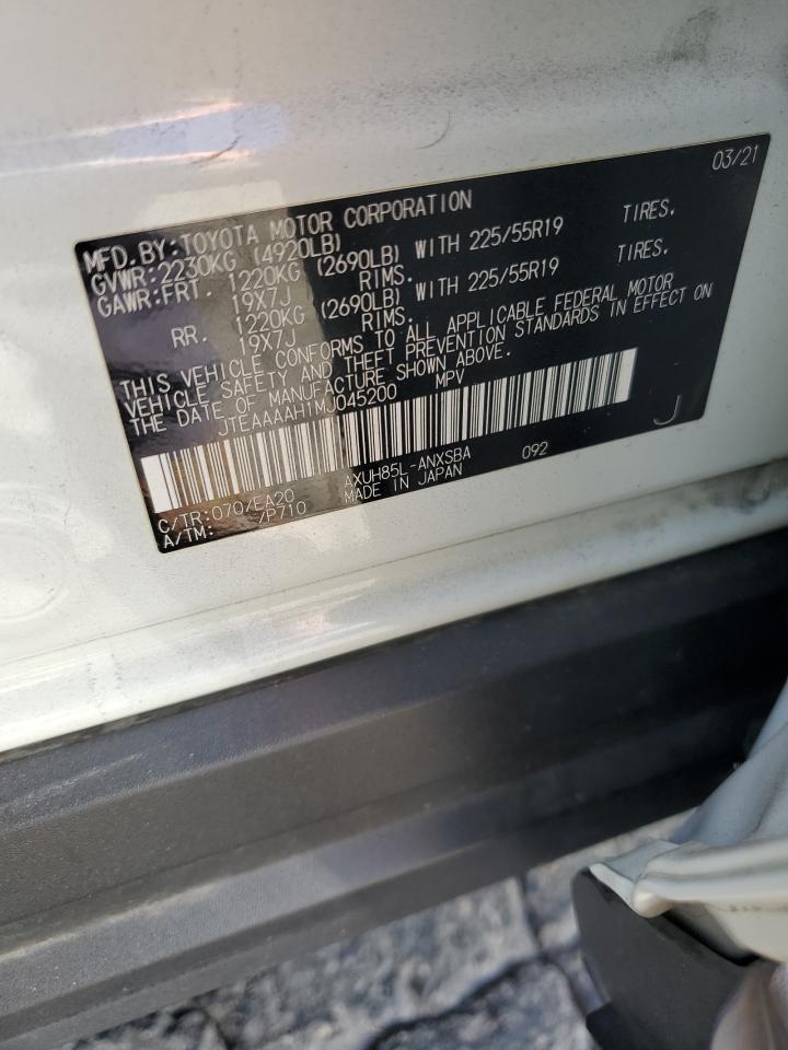 2021 Toyota Venza Le VIN: JTEAAAAH1MJ045200 Lot: 71835645