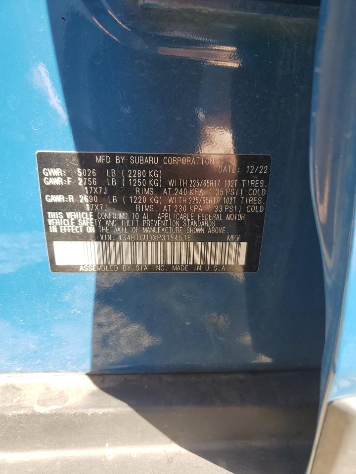 2023 Subaru Outback Wilderness VIN: 4S4BTGUDXP3154516 Lot: 82090935