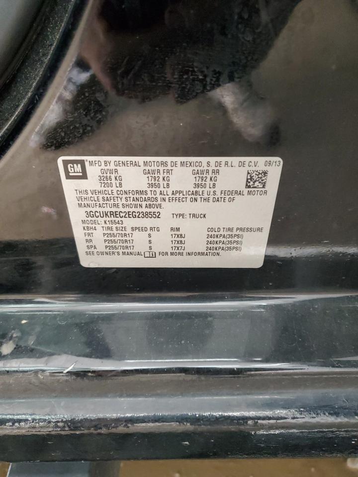 2014 Chevrolet Silverado K1500 Lt VIN: 3GCUKREC2EG238552 Lot: 82115035