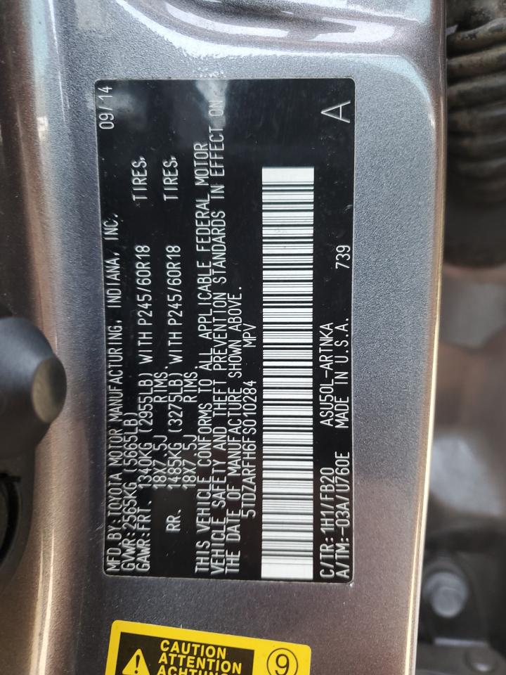 2015 Toyota Highlander Le VIN: 5TDZARFH6FS010284 Lot: 81300095