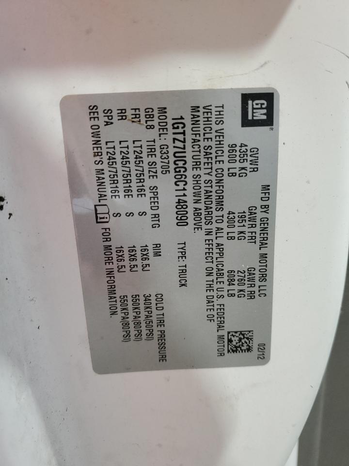 2012 GMC Savana G3500 VIN: 1GTZ7UCG6C1148090 Lot: 71363095