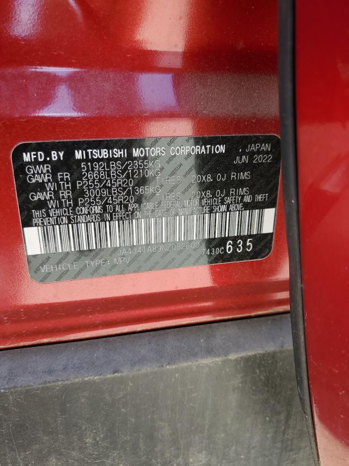 2022 Mitsubishi Outlander Es VIN: JA4J4TA89NZ082600 Lot: 71631135