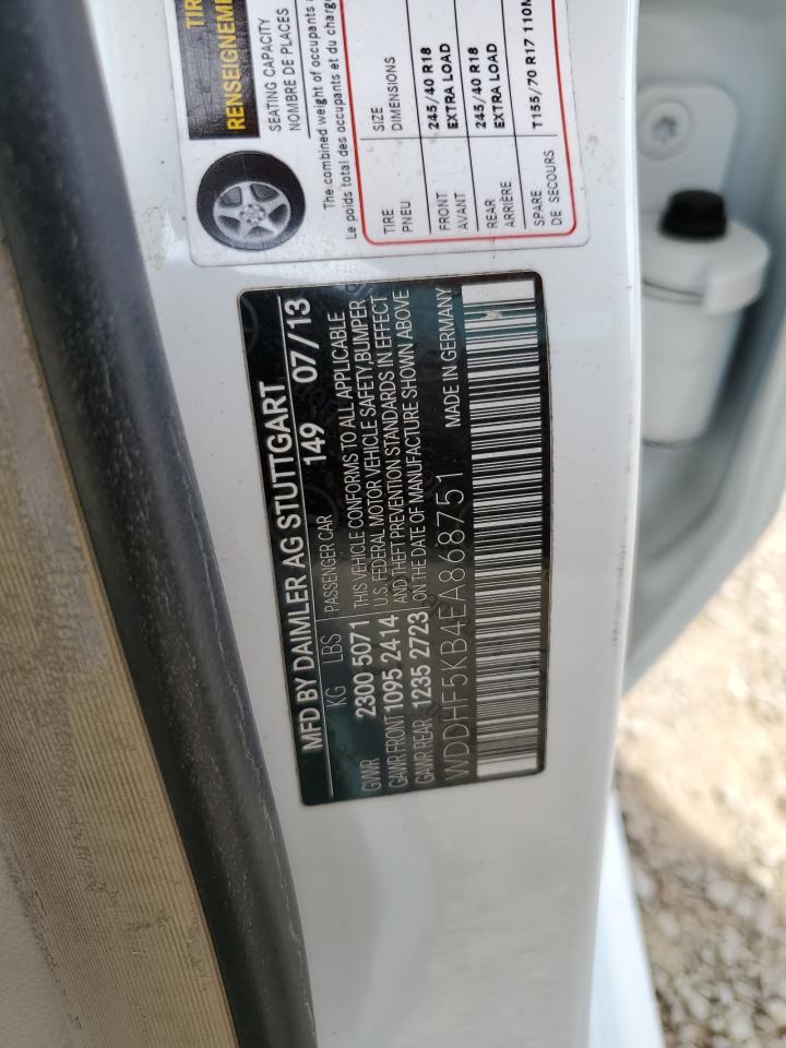 2014 Mercedes-Benz E 350 VIN: WDDHF5KB4EA868751 Lot: 81915335