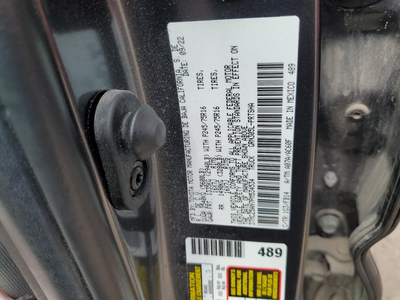 2023 Toyota Tacoma Double Cab VIN: 3TMCZ5AN7PM534534 Lot: 80197175