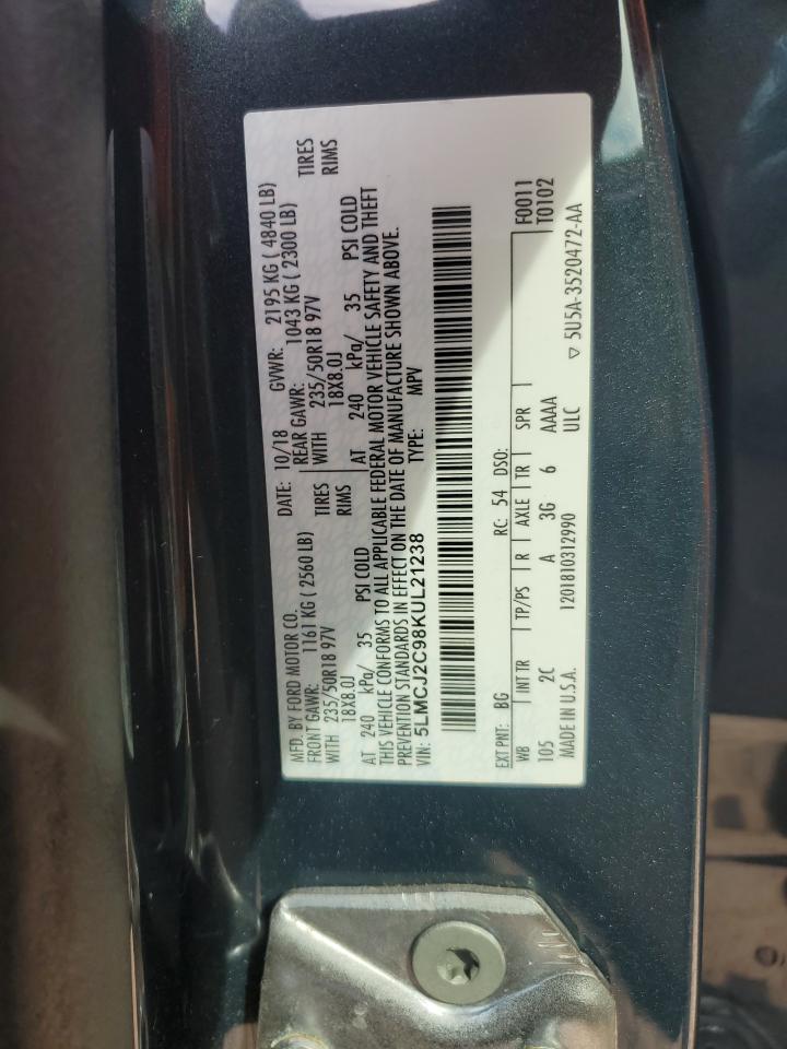 2019 Lincoln Mkc Select VIN: 5LMCJ2C98KUL21238 Lot: 81921365