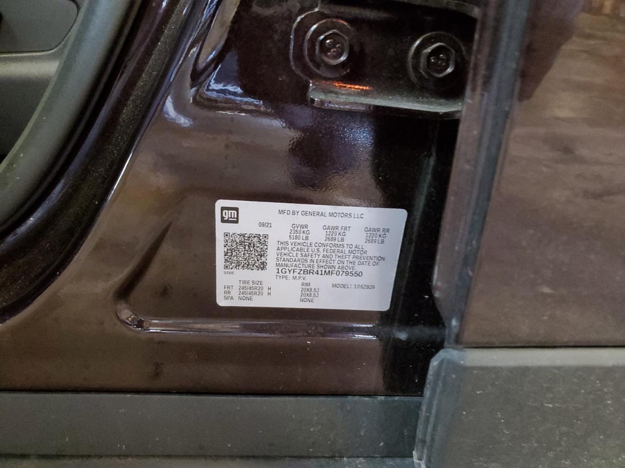 2021 Cadillac Xt4 Luxury VIN: 1GYFZBR41MF079550 Lot: 80905905