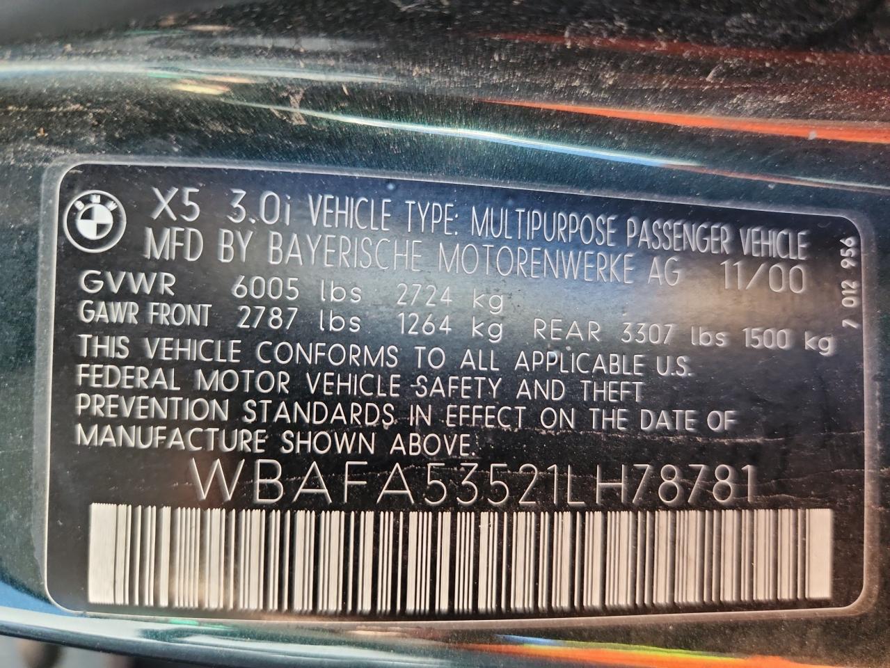 Фото: WBAFA53521LH78781