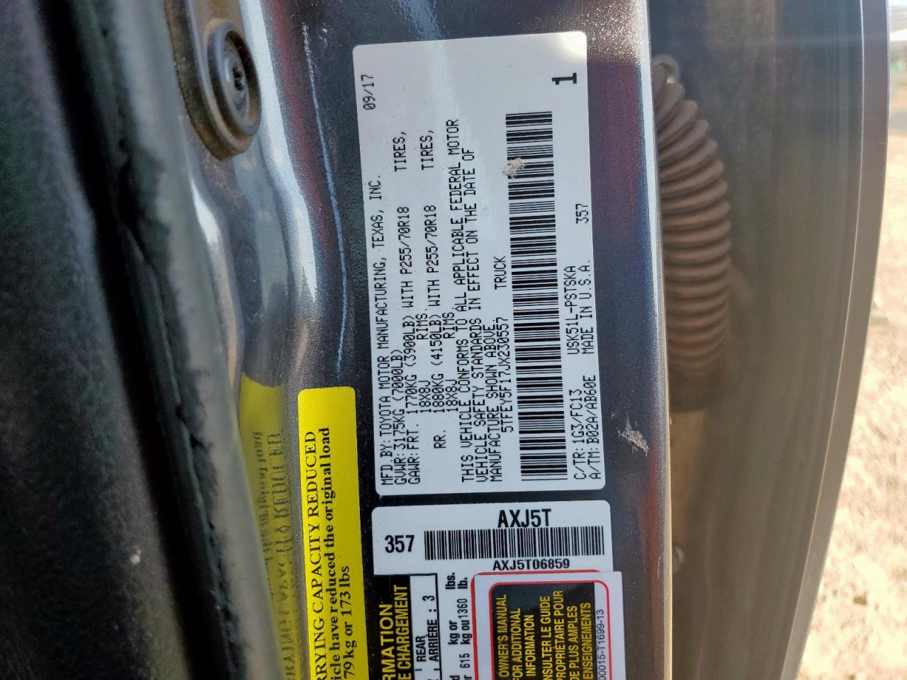 2018 Toyota Tundra Crewmax Sr5 VIN: 5TFEY5F17JX230557 Lot: 71462775