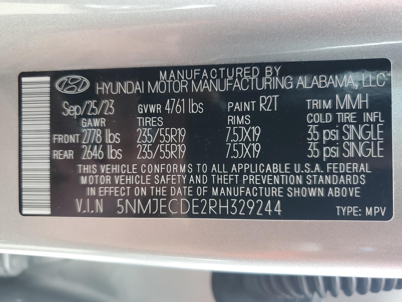 2024 Hyundai Tucson Limited VIN: 5NMJECDE2RH329244 Lot: 80674775