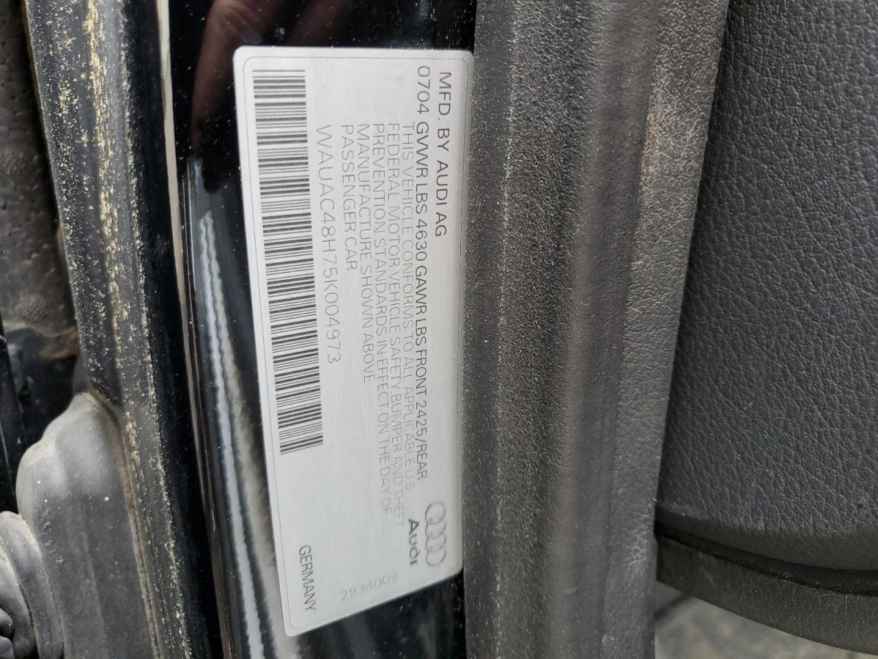 2005 Audi A4 1.8 Cabriolet VIN: WAUAC48H75K004973 Lot: 80935925