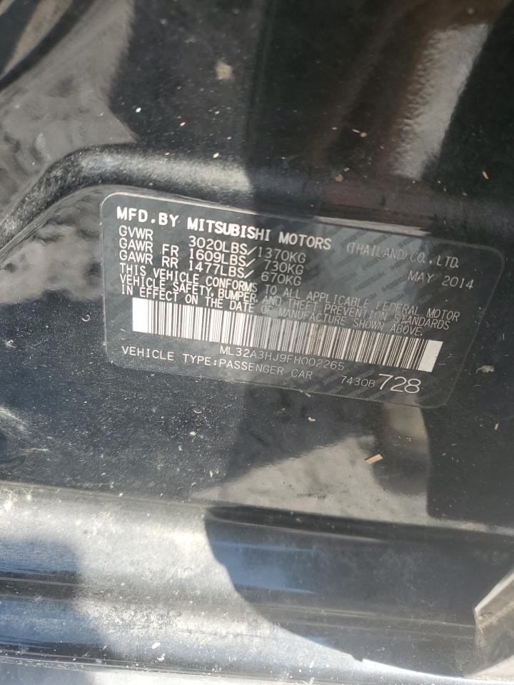 2015 Mitsubishi Mirage De VIN: ML32A3HJ9FH002265 Lot: 80582095