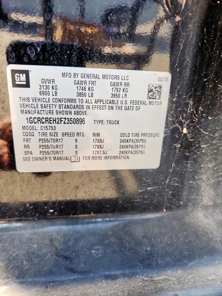 2015 Chevrolet Silverado C1500 Lt VIN: 1GCRCREH2FZ350896 Lot: 84288635