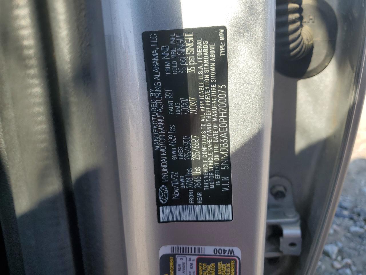 2023 Hyundai Tucson Sel VIN: 5NMJB3AE0PH200073 Lot: 80700705