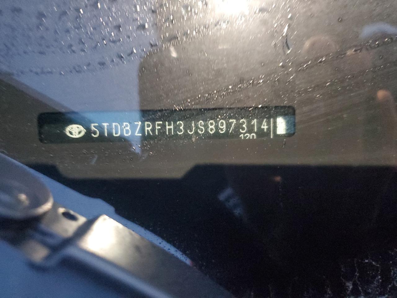 2018 Toyota Highlander Le VIN: 5TDBZRFH3JS897314 Lot: 80324715