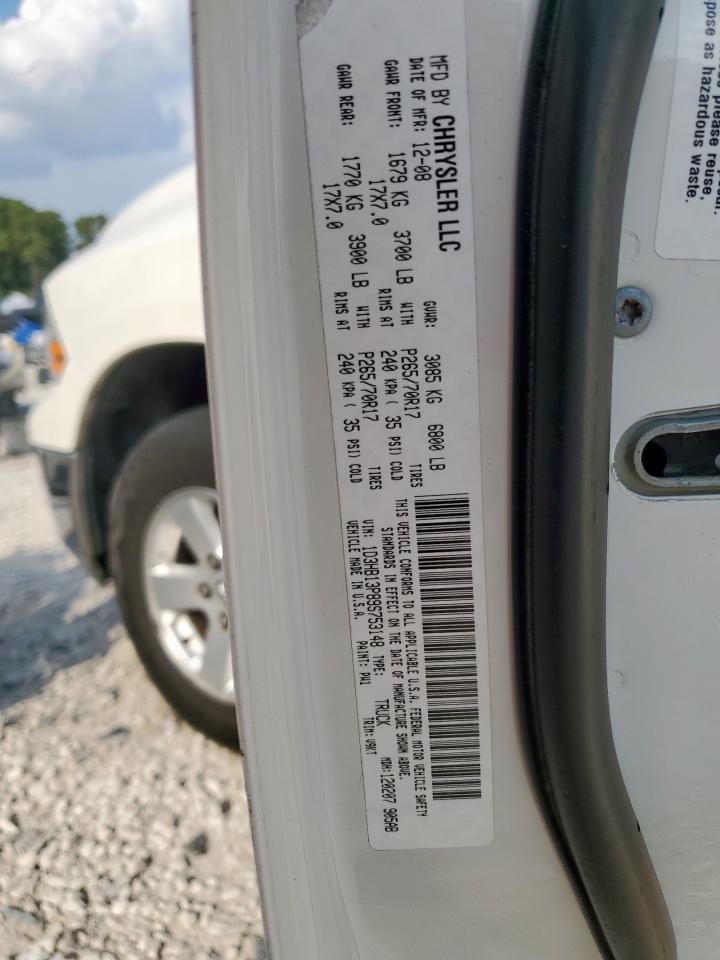 2009 Dodge Ram 1500 VIN: 1D3HB13P89S753148 Lot: 81525455