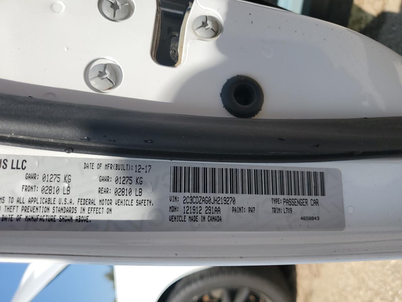 2018 Dodge Challenger Sxt VIN: 2C3CDZAG0JH219270 Lot: 80861885