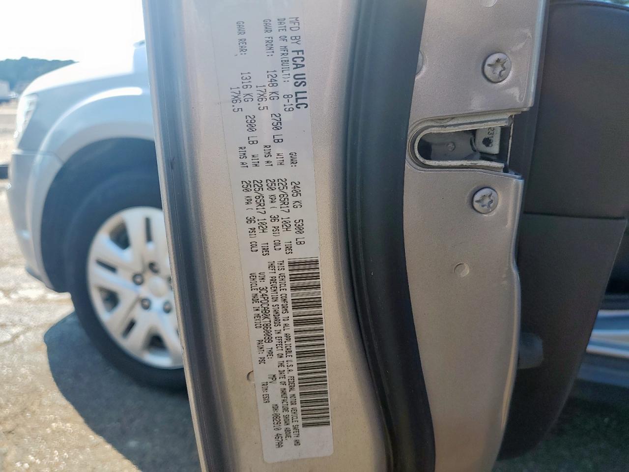 2019 Dodge Journey Se VIN: 3C4PDCAB0KT860099 Lot: 71606485