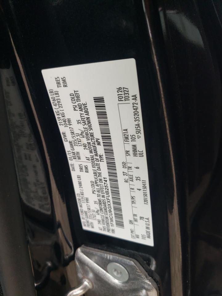 2015 Ford Escape Se VIN: 1FMCU9GXXFUB25741 Lot: 81549445