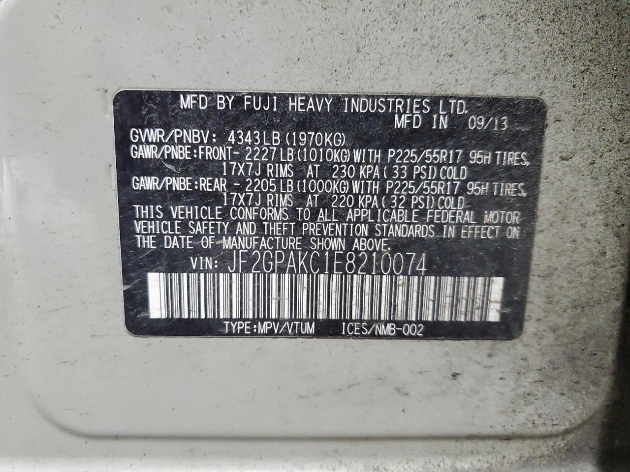 2014 Subaru Xv Crosstrek 2.0 Limited VIN: JF2GPAKC1E8210074 Lot: 71268705