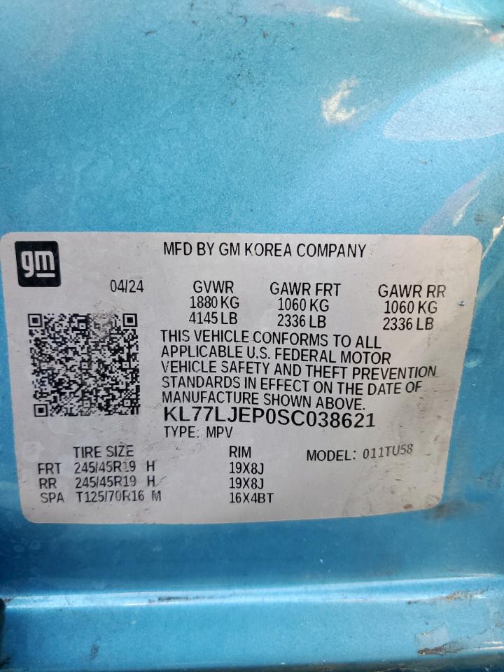 2025 Chevrolet Trax 2Rs VIN: KL77LJEP0SC038621 Lot: 71327035