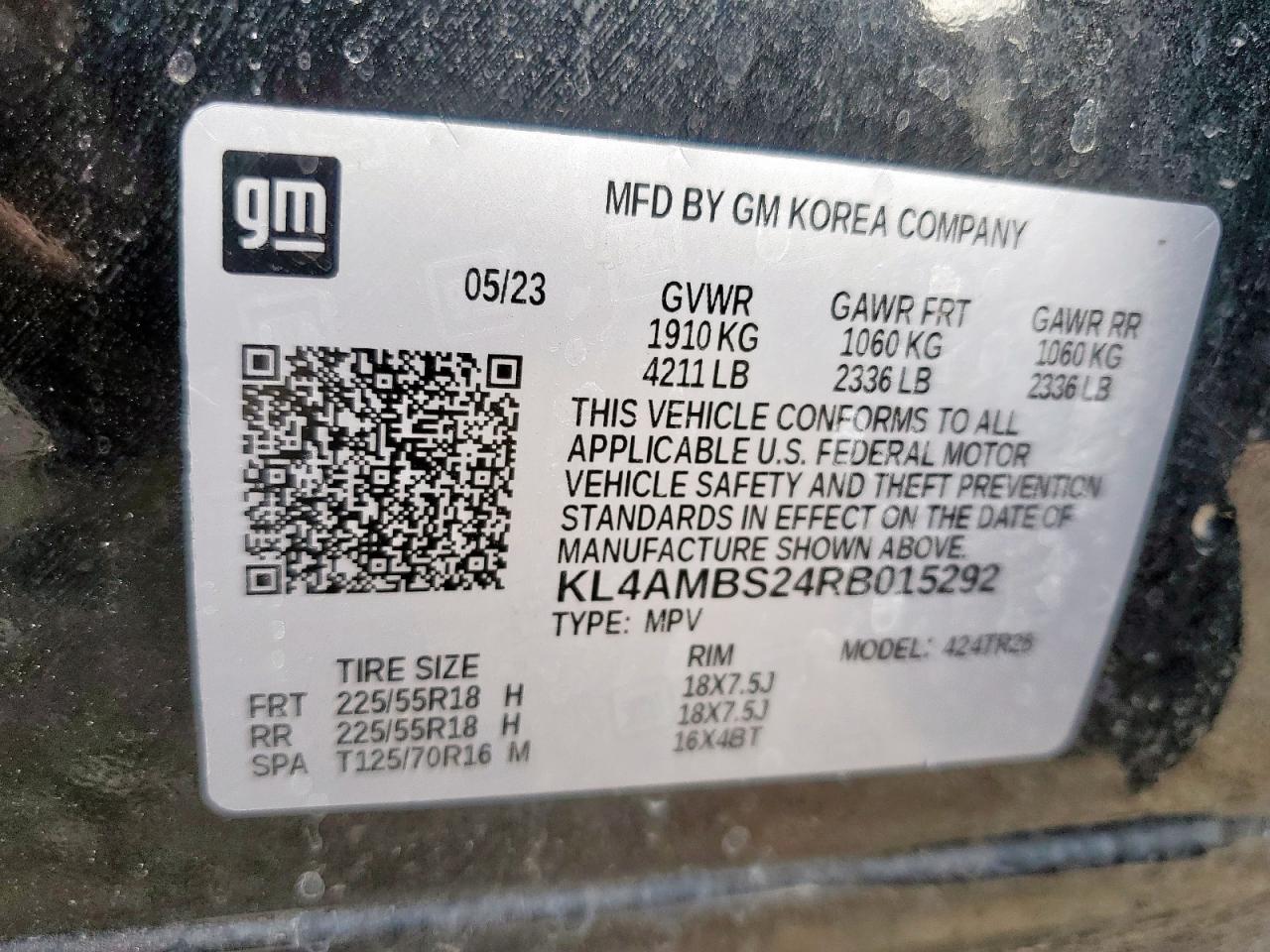 2024 Buick Encore VIN: KL4AMBS24RB015292 Lot: 81901705