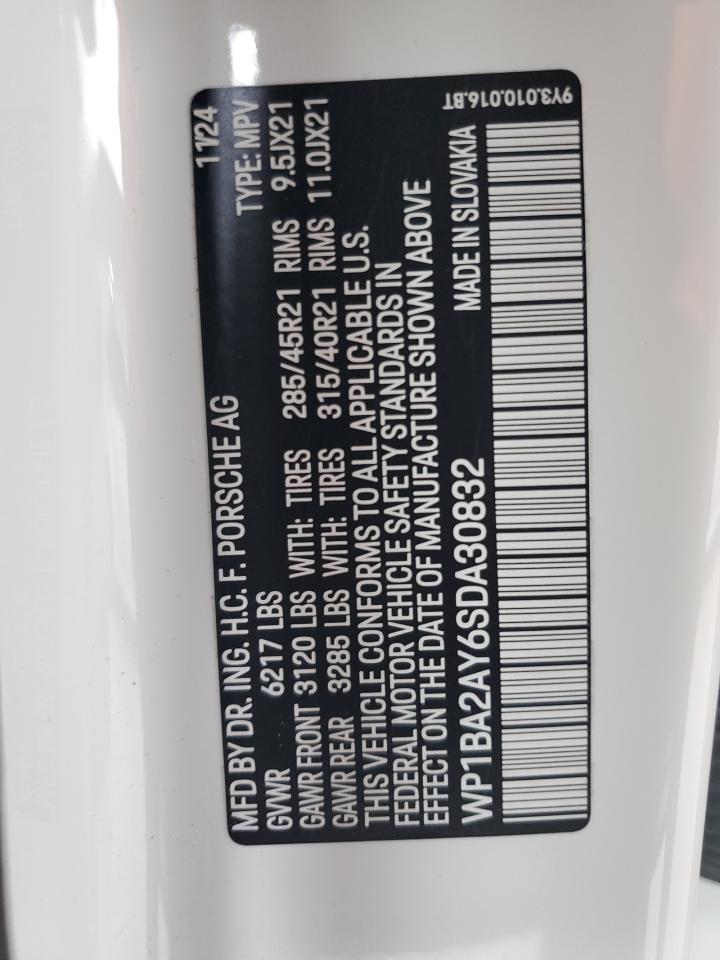 2025 Porsche Cayenne Coupe VIN: WP1BA2AY6SDA30832 Lot: 71291165