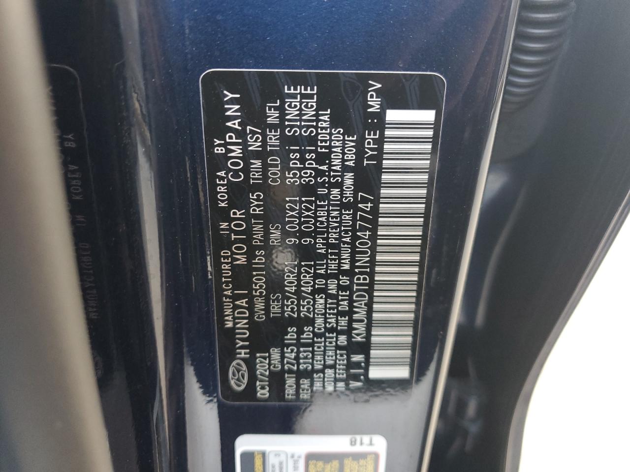 2022 Genesis Gv70 Base VIN: KMUMADTB1NU047747 Lot: 81562705