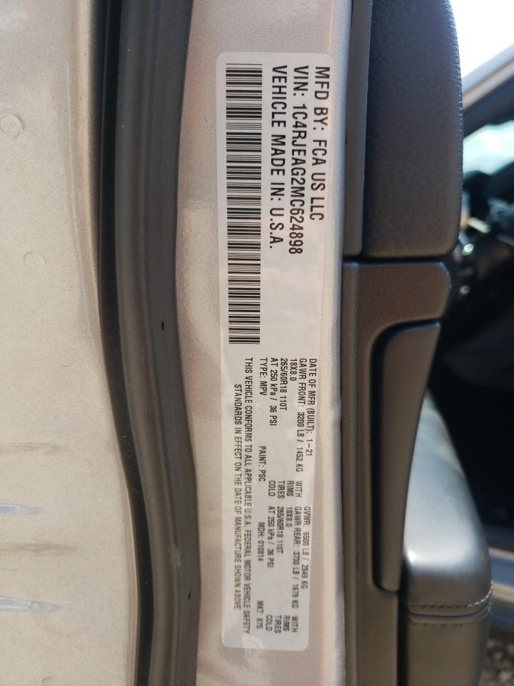 2021 Jeep Grand Cherokee Laredo VIN: 1C4RJEAG2MC624898 Lot: 71365395