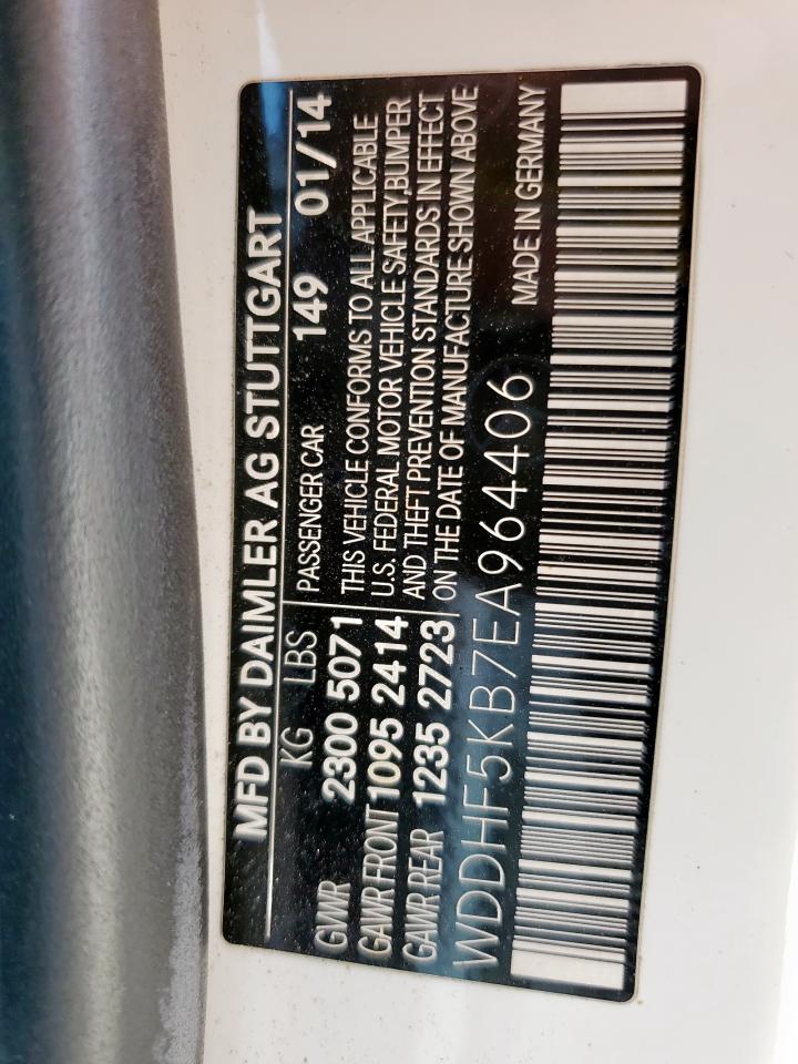 2014 Mercedes-Benz E 350 VIN: WDDHF5KB7EA964406 Lot: 80808685