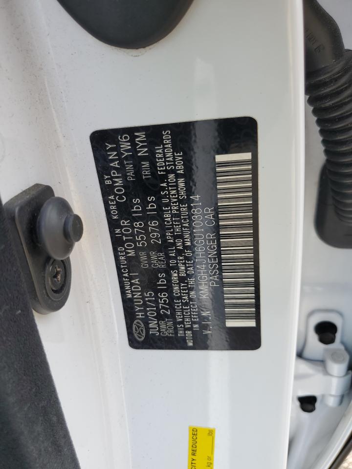 2016 Hyundai Equus Signature VIN: KMHGH4JH6GU103814 Lot: 83887585