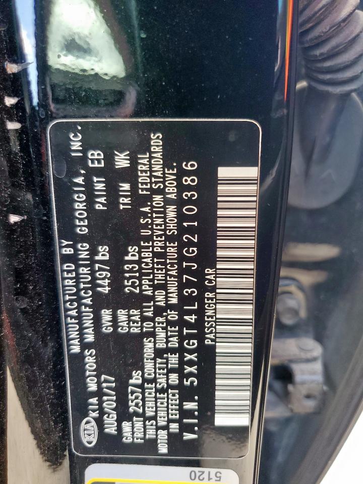 2018 Kia Optima Lx VIN: 5XXGT4L37JG210386 Lot: 81674675