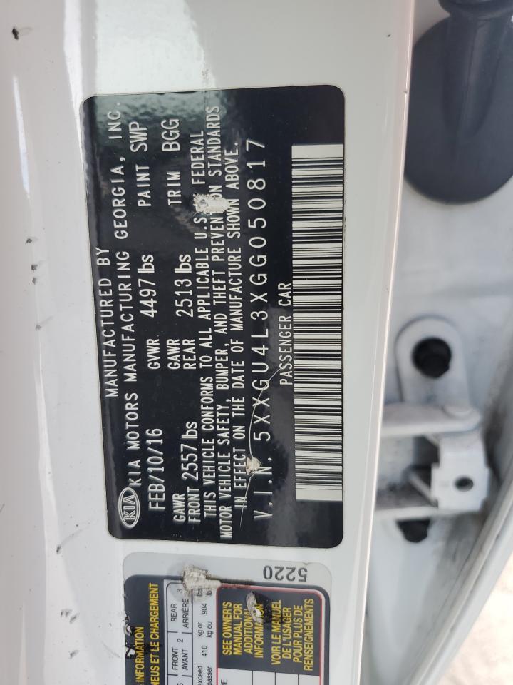 2016 Kia Optima Ex VIN: 5XXGU4L3XGG050817 Lot: 71720755