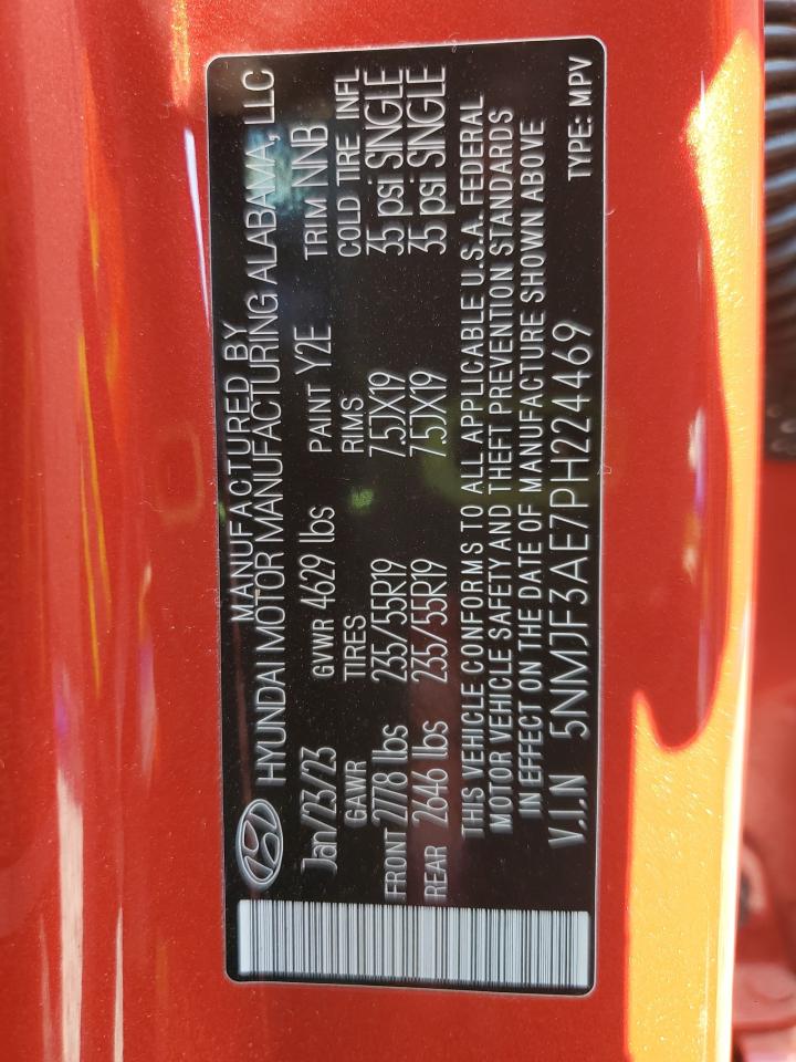 2023 Hyundai Tucson Sel VIN: 5NMJF3AE7PH224469 Lot: 80302935