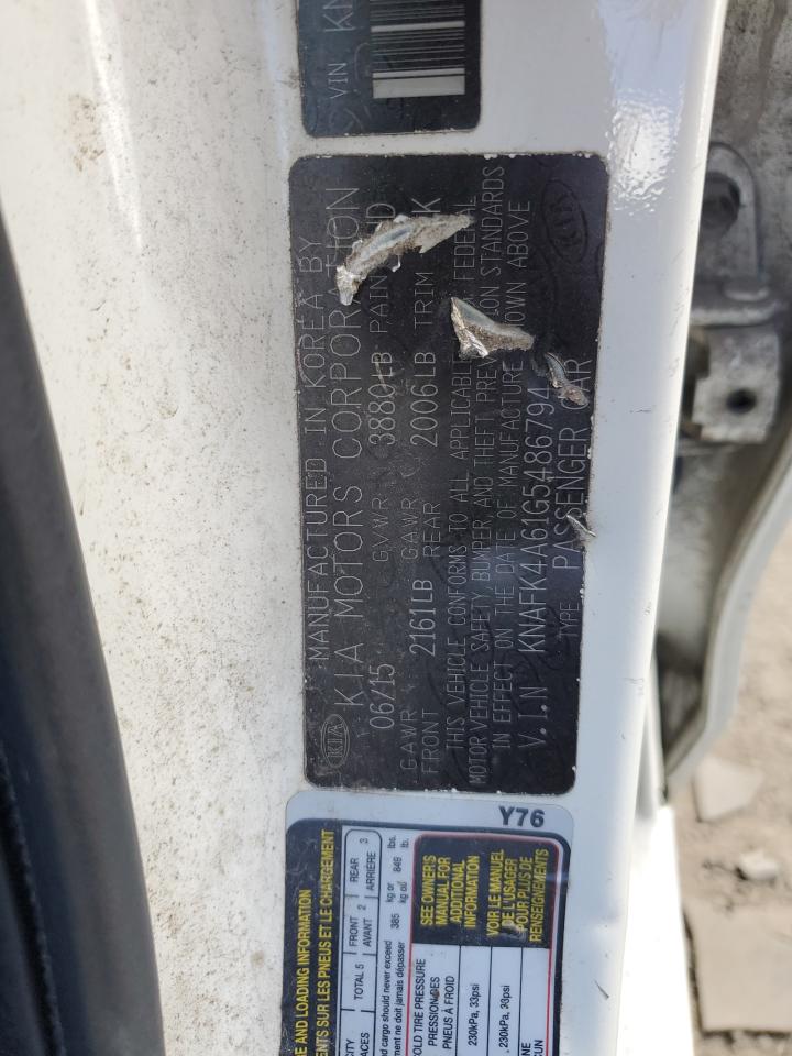 2016 Kia Forte Lx VIN: KNAFK4A61G5486794 Lot: 71858105