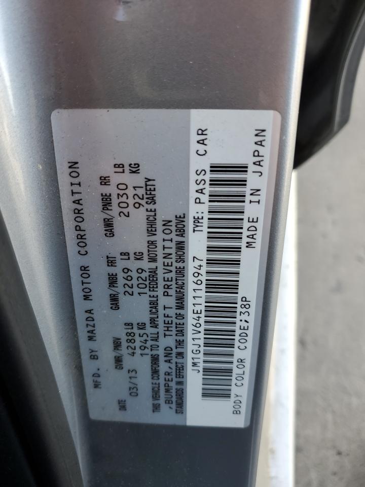 2014 Mazda 6 Touring VIN: JM1GJ1V64E1116947 Lot: 84622395