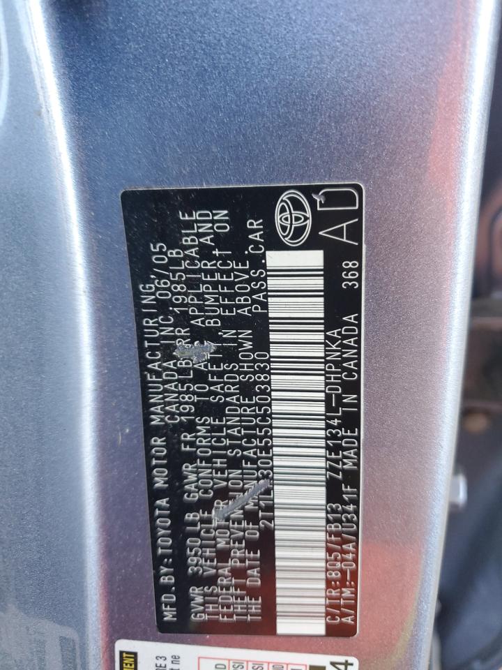 2005 Toyota Corolla Matrix Base VIN: 2T1LR30E55C503830 Lot: 70553505