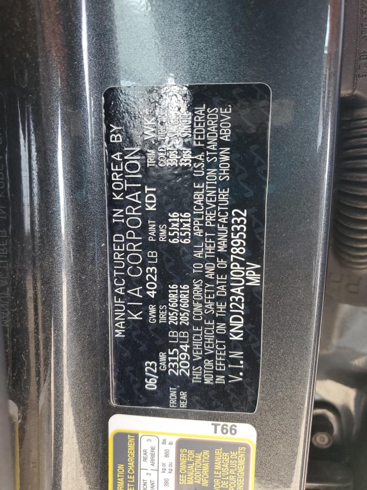 2023 Kia Soul Lx VIN: KNDJ23AU0P7895332 Lot: 81905635