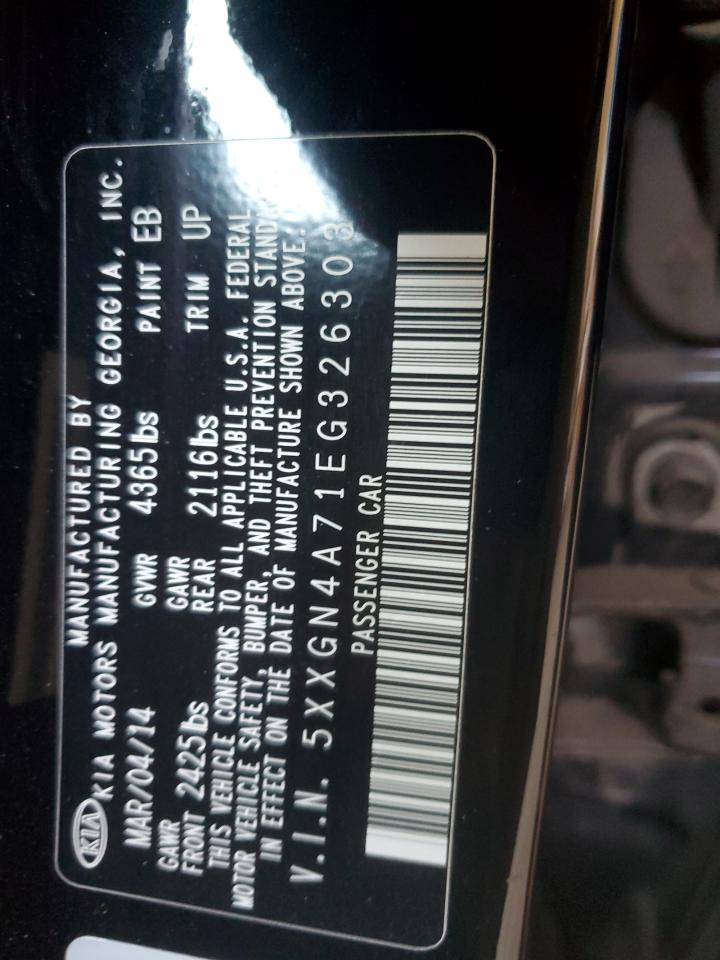 2014 Kia Optima Ex VIN: 5XXGN4A71EG326303 Lot: 80948605