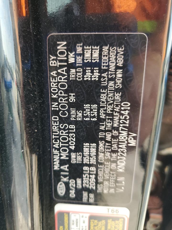 2021 Kia Soul Lx VIN: KNDJ23AU8M7125410 Lot: 72069995