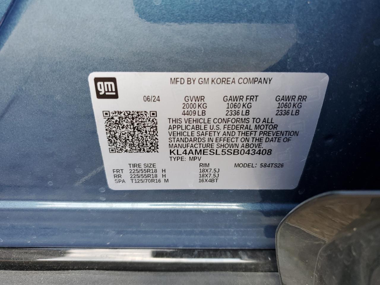 2025 Buick Encore Gx Sport Touring VIN: KL4AMESL5SB043408 Lot: 80580915