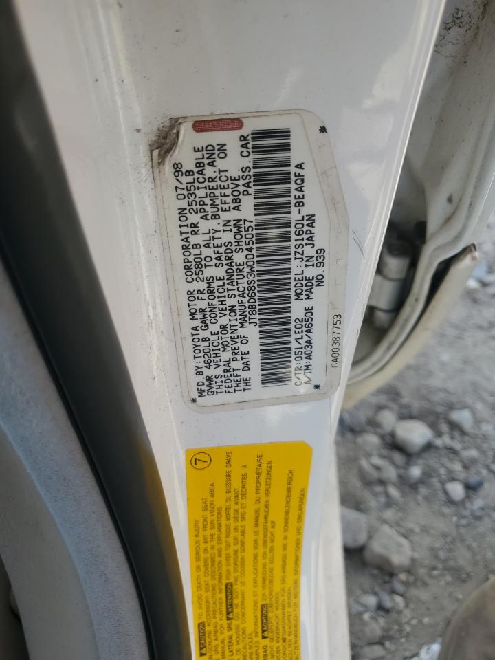 1998 Lexus Gs 300 VIN: JT8BD68S3W0045057 Lot: 80501115