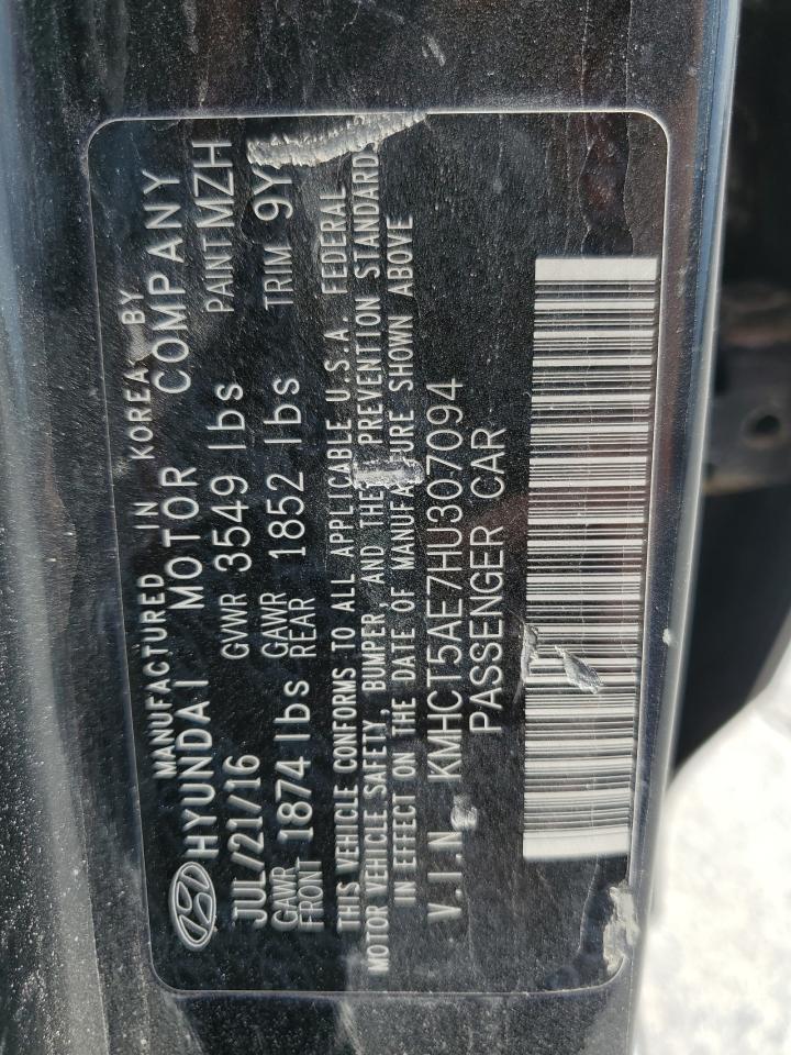2017 Hyundai Accent Se VIN: KMHCT5AE7HU307094 Lot: 84795835